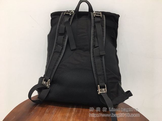 chrome hearts包 克羅心雙肩包 摔紋牛皮 S925銀五金配飾 克羅心休閒後背包  gjc1871